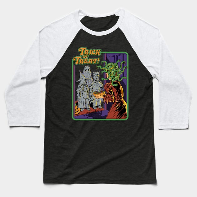 Trick or Treat Baseball T-Shirt by Steven Rhodes